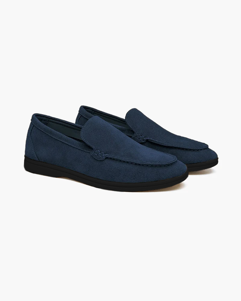 Mocassins en daim à semelle noire