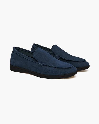 Mocassins en daim à semelle noire